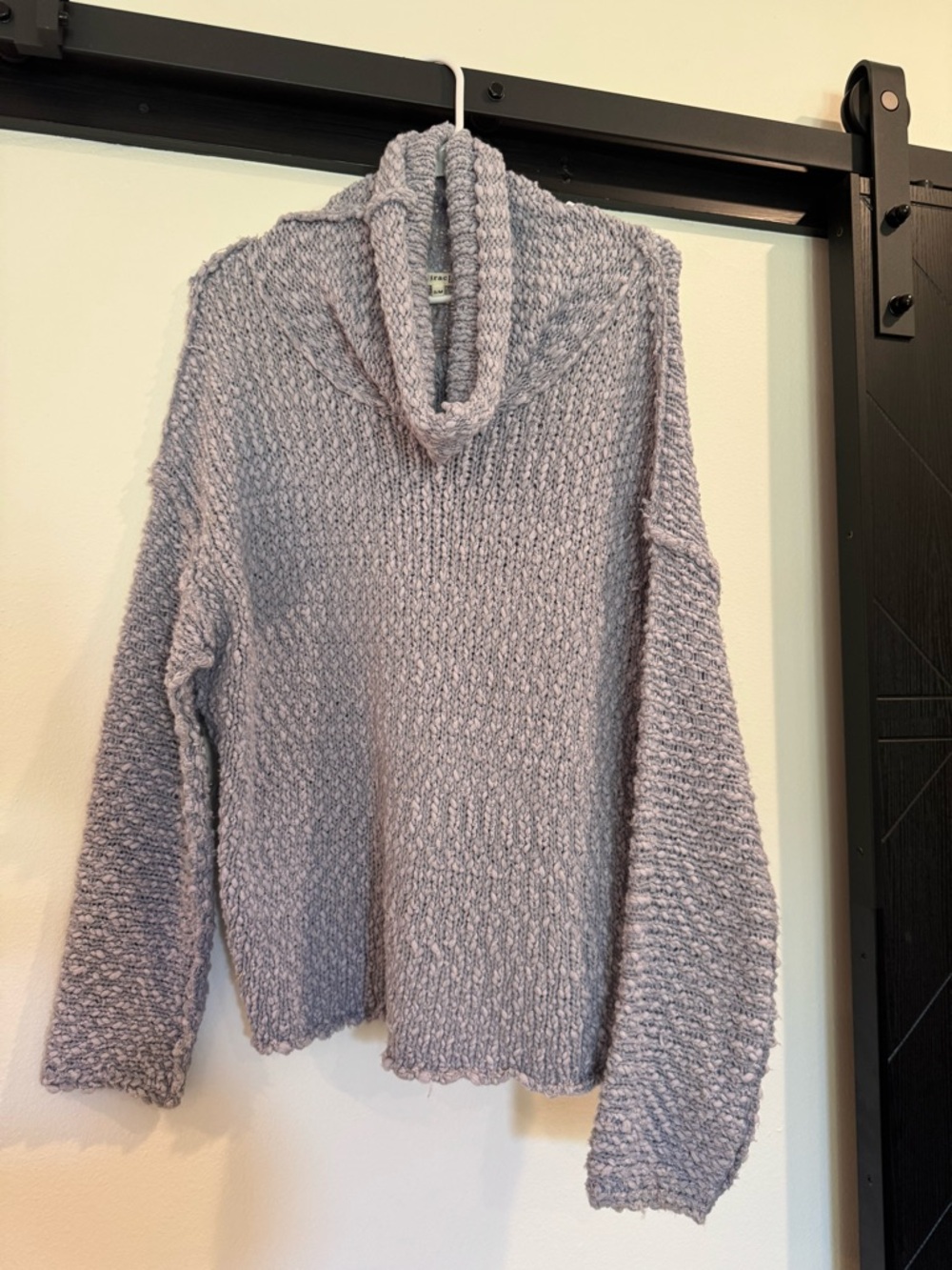 Miracle Cozy Lavender Cowl Neck Knit Sweater Size S/M